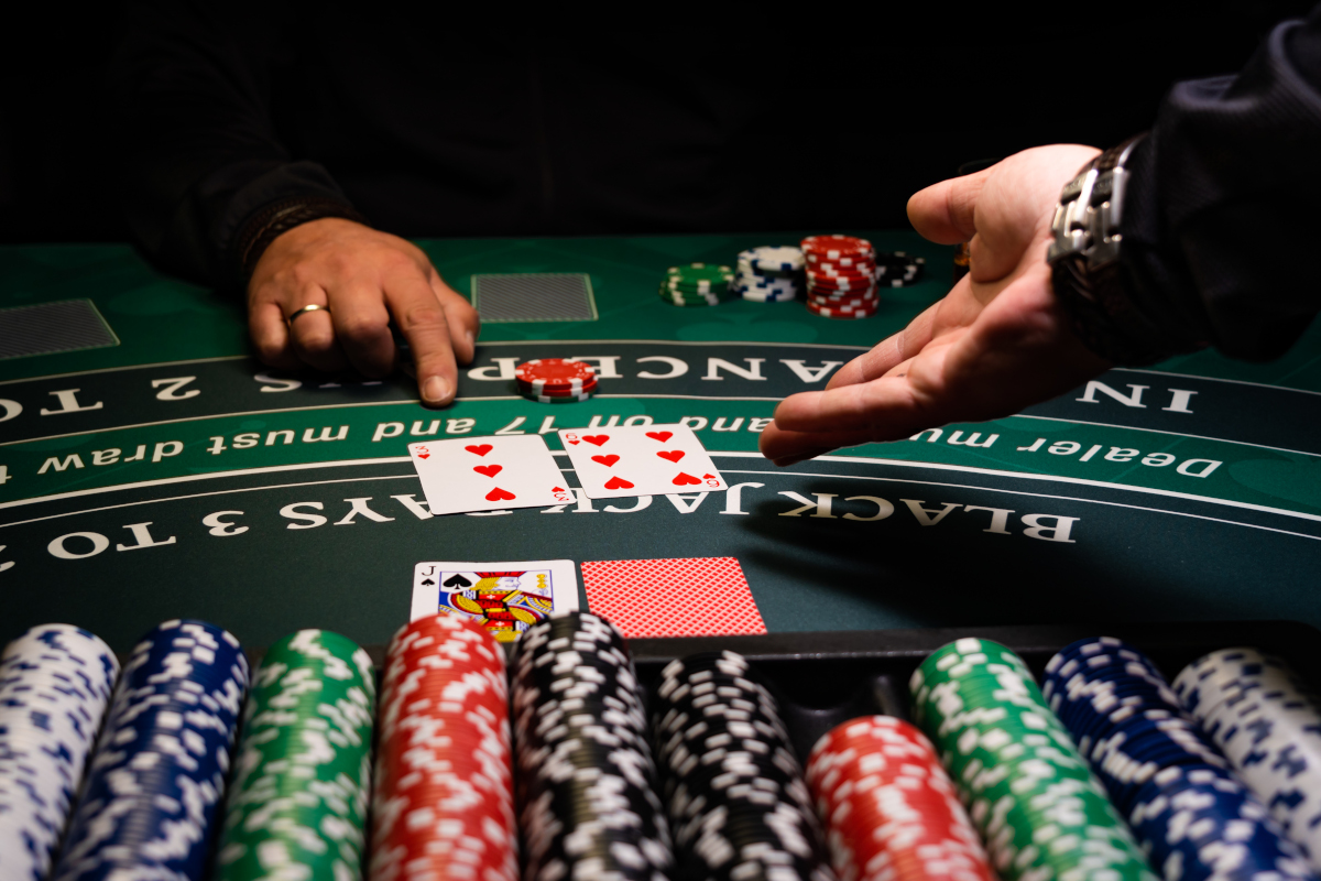 Casino Black Jack table