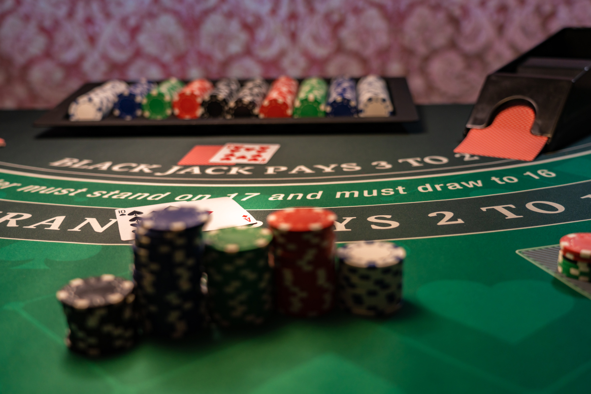 Casino Black Jack table